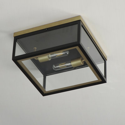 Neoclass 13 in. W 2 - Bulb Outdoor Flush Mount