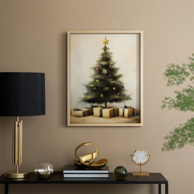 Christmas Holiday Art -Series 2-CCCXXXV Framed Print - Solid Wood