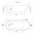 67" X 30" Freestanding Soaking Acrylic Bathtub