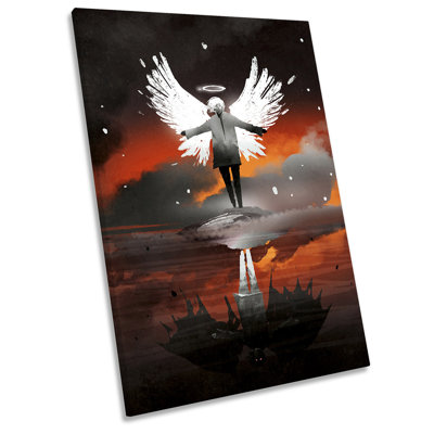 Angel Wings Devil - Wrapped Canvas Painting