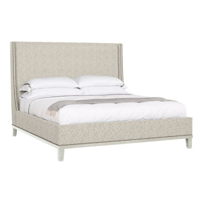 Michael Weiss Upholstered Maple Wingback Bed