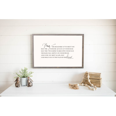 Irish Blessing | Wood Framed Wall Art Sign