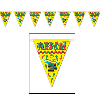 Fiesta! Bannière Pennant - paquet de 12