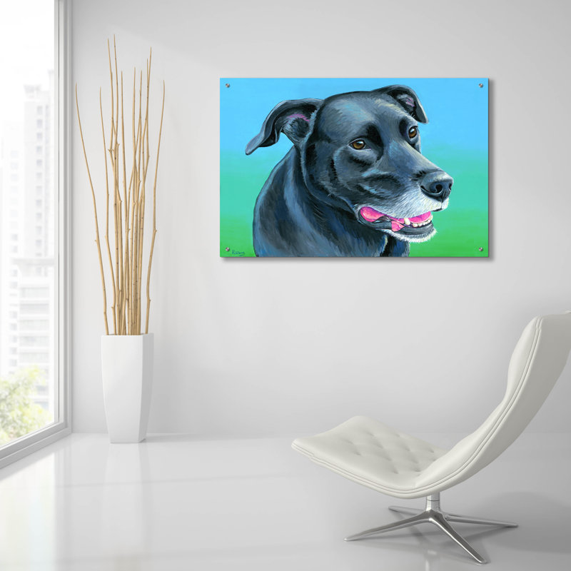«Black Lab Mix» par Rebecca Wang Art, H 24 po x l 36 po