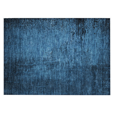 Tapis extérieur bleu marine antidérapant lavable et antidérapant