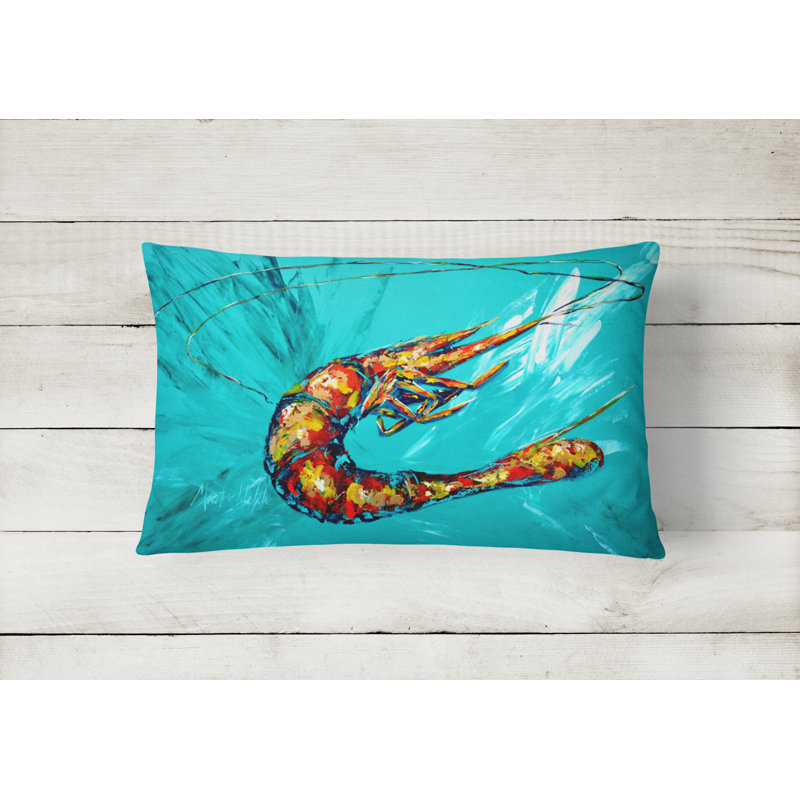 Outdoor Reversible Throw Pillow, Teal