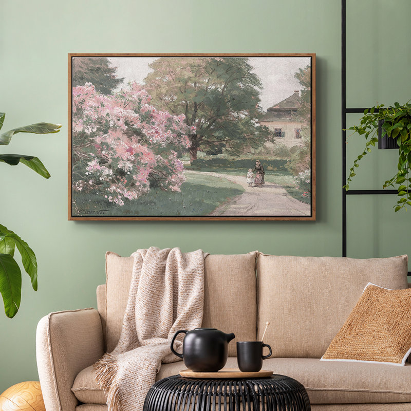 «Vintage Botanical - CI» sur toile, Toile encadrée noyer flottant, H 17 po x l 25 po x P 2 po
