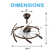 Ludovico 24" DIY Shape Adjustable Ceiling Fan with Lights Remote and APP Control
