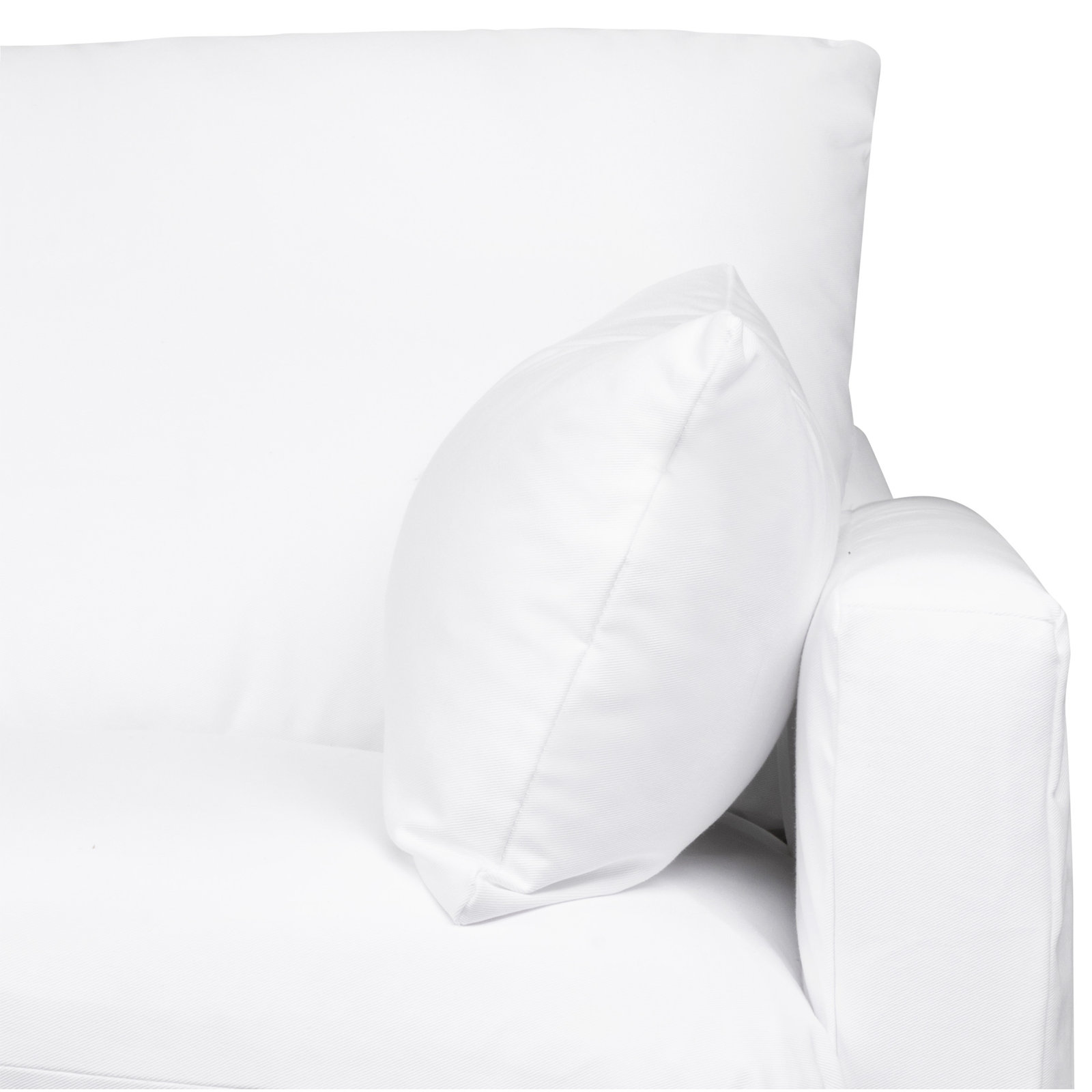 Godwin 67'' Upholstered Loveseat, Classic Bleach White Twill