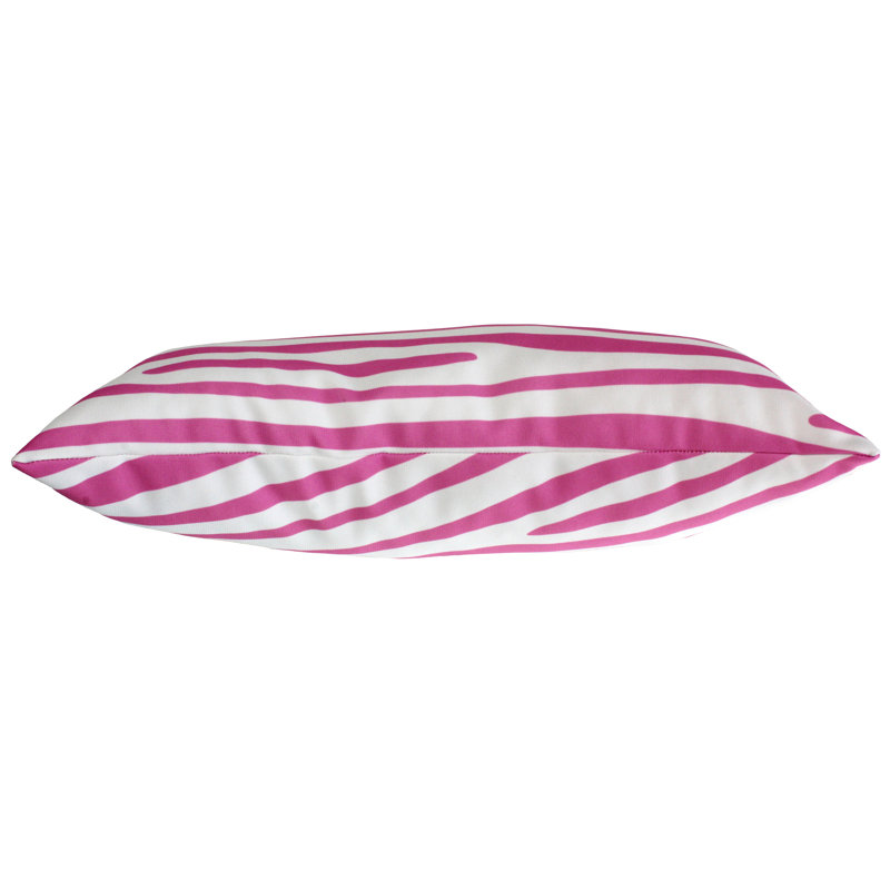 Animal Print Reversible Throw Pillow, Pink/White