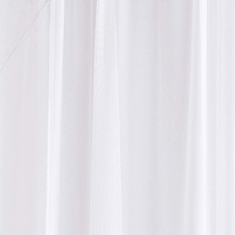 Panneaux de rideaux transparents à portes françaises Cardwell en couleurs beige, noir et blanc et 3 tailles, Beige