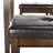 Anthea 4-Person Solid Wood Dining Set with Faux Leather Seat Upholstery