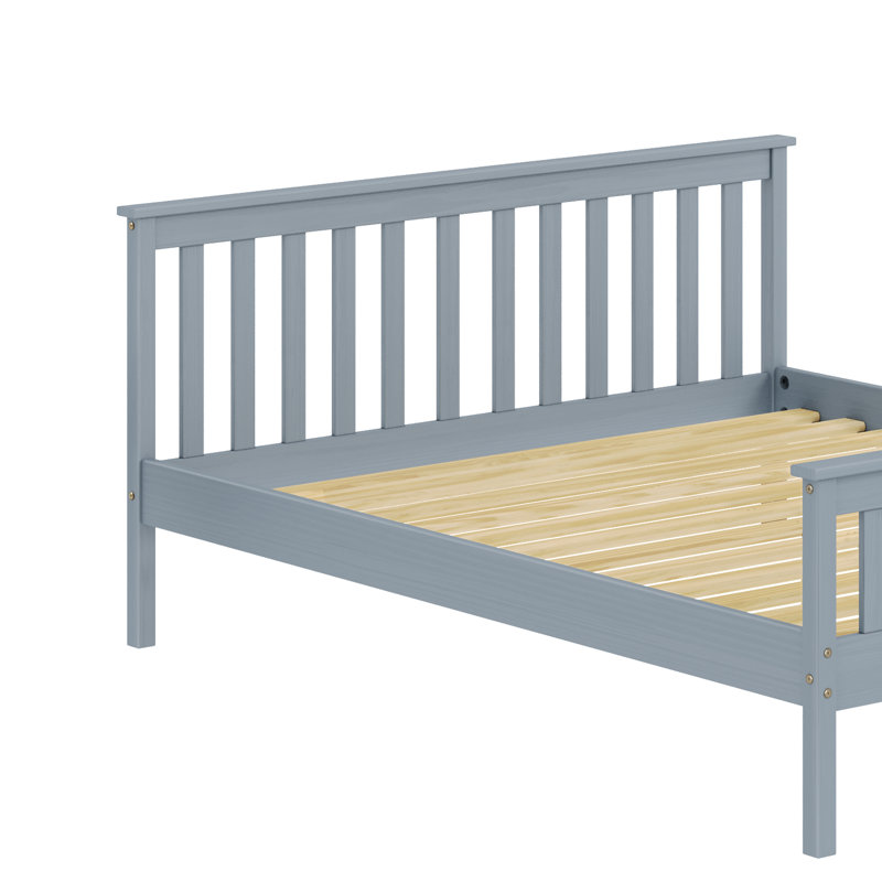 Pine Shaker Bed Queen Grey, Gray