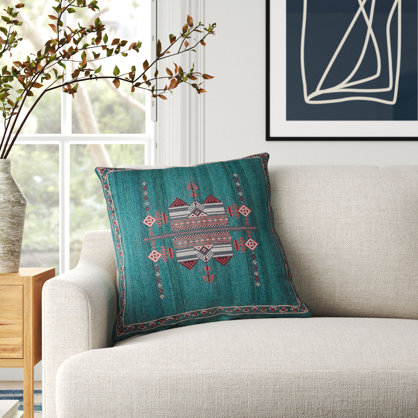 24" x 24" Throw Pillow, Down