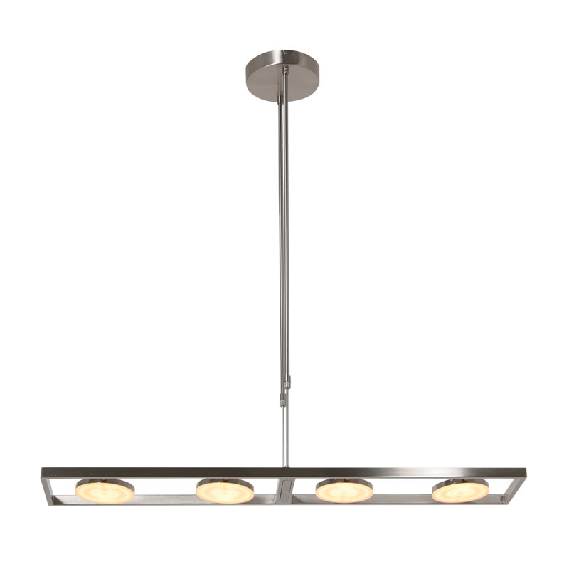 Aunterrio 4 - Light LED Crystal Pendant, Silver