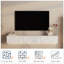 Meuble télé flottant fixé au mur avec 16 DEL, grand espace de rangement, conception moderne pour téléviseurs de 55 à 65 pouces-129912037-129912039