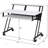 Suitor White & Black Finish Music Recording Studio Desk With Sliding Keyboard Tray And Open Compartment Storage