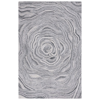Tapis abstrait gris foncé / noir Abstract 148