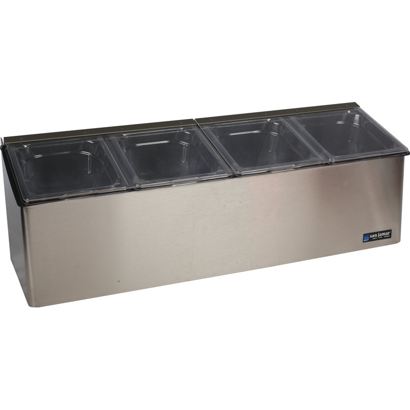 Centre de libre-service EZ-Chill - 4, 1/6 casseroles - Acier inoxydable
