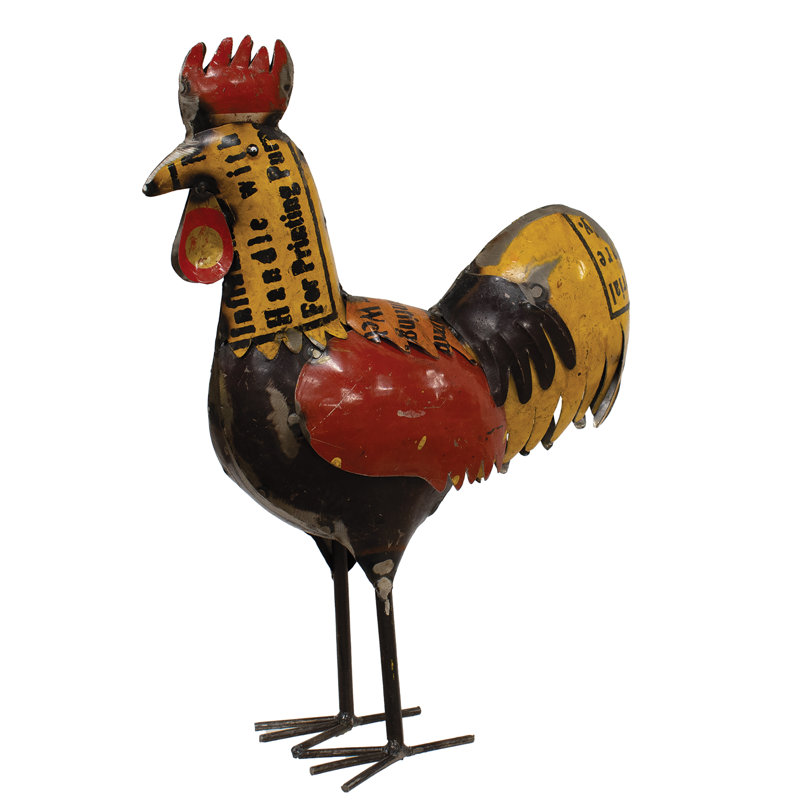 Recycled Metal Standing Rooster