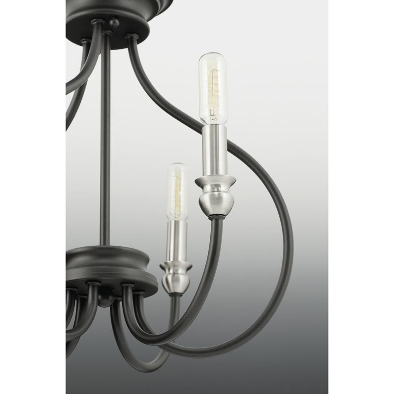Whisp 4 - Light Steel Dimmable Chandelier