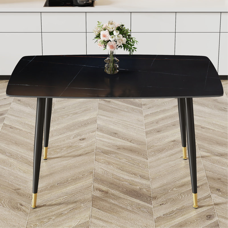 Table de salle à manger Shand, Noir, H 30 po x L 50 po x l 30 po
