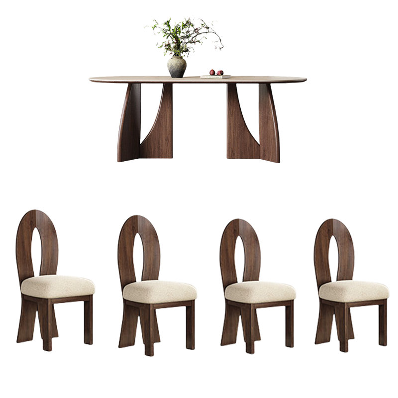 Ensembles de table de salle à manger en bois massif, H 29,52 po x L 62,99 po x l 31,49 po