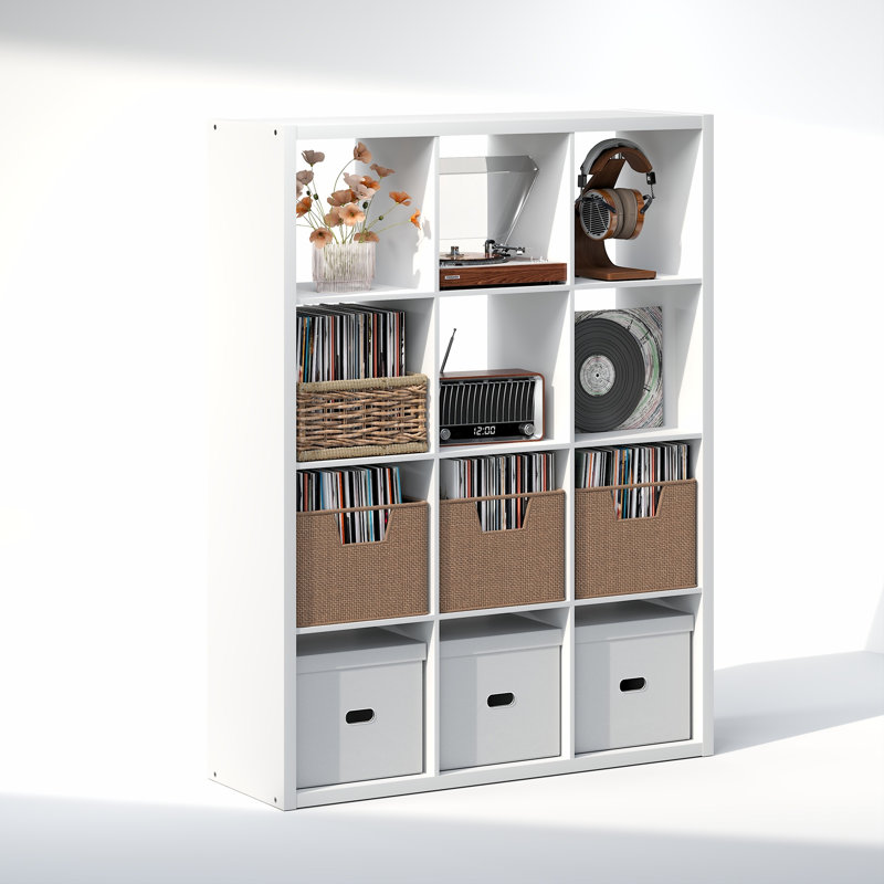 Tanvee 147.19cm H Media Shelves, White