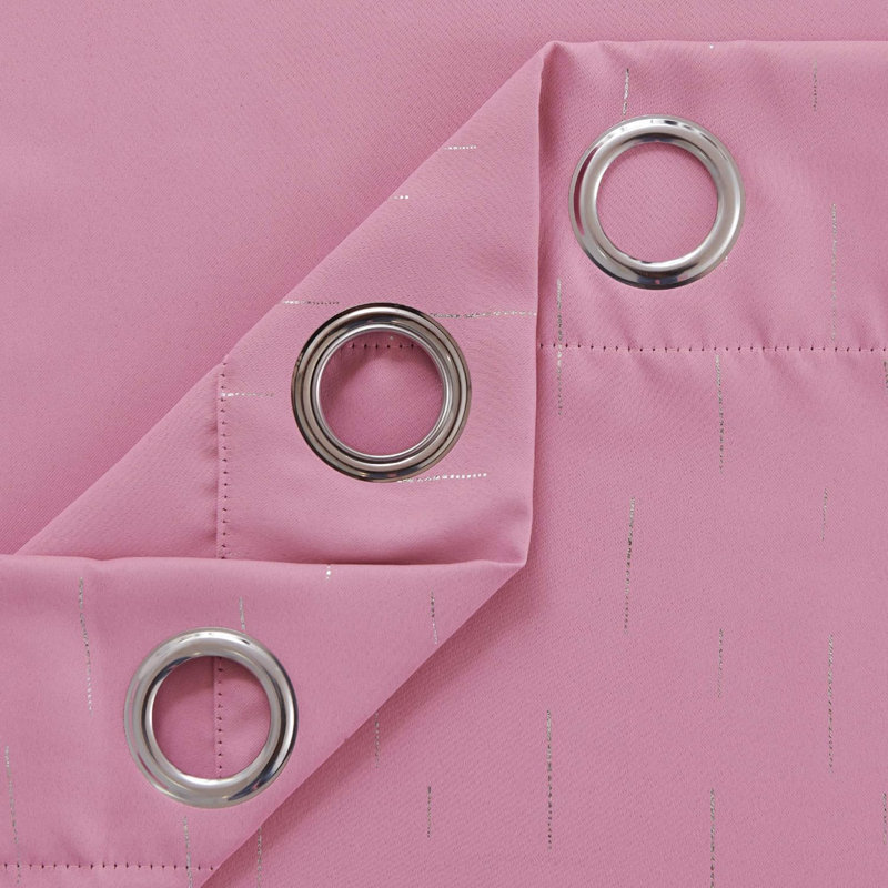 Blackout Curtain Pair, Dark pink, 117cm wide x 229cm high