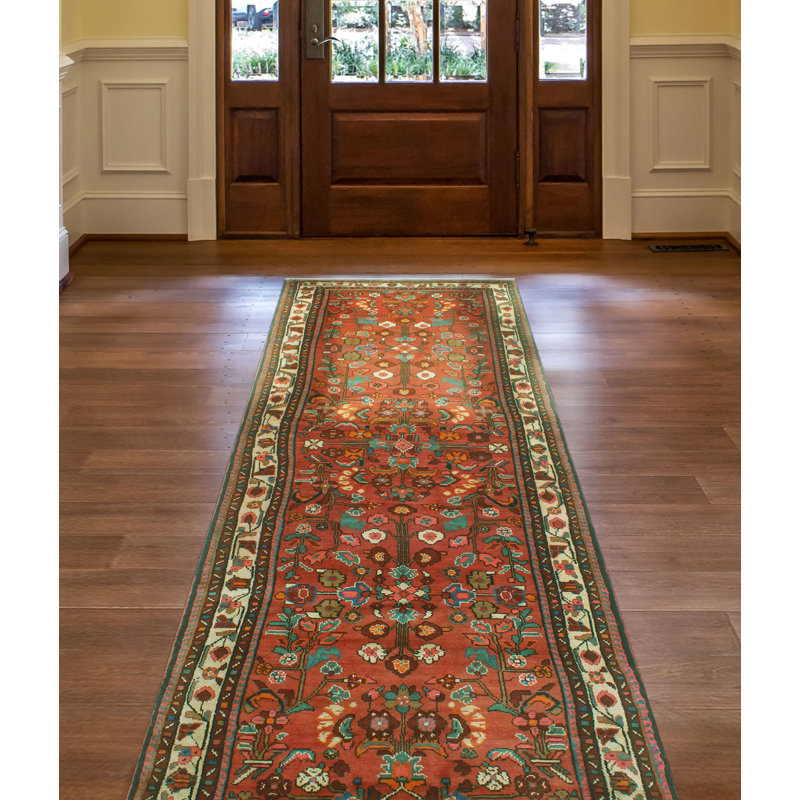 One-of-a-Kind 4' x 12'3" 1980s Runner Wool Area Rug in