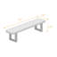 Banc en bois massif brun-115998906