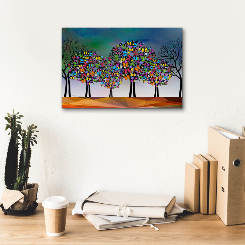 «Mark Tree» par Mark Ashkenazi, art mural sur toile, H 12 po x l 18 po x P 0,75 po