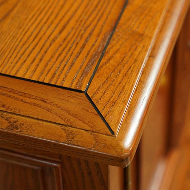 Commode 31,5 po à quatre tiroirs en bois massif Simple Browm