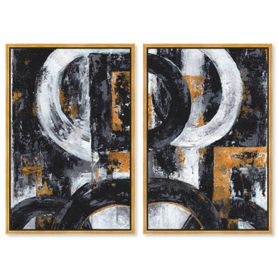 Texture Symphony Set Canvas Set of 2 Elegant Wall Art by