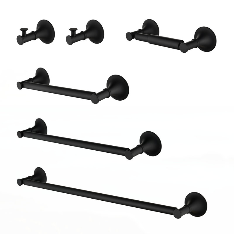 Porte-serviettes, Noir mat