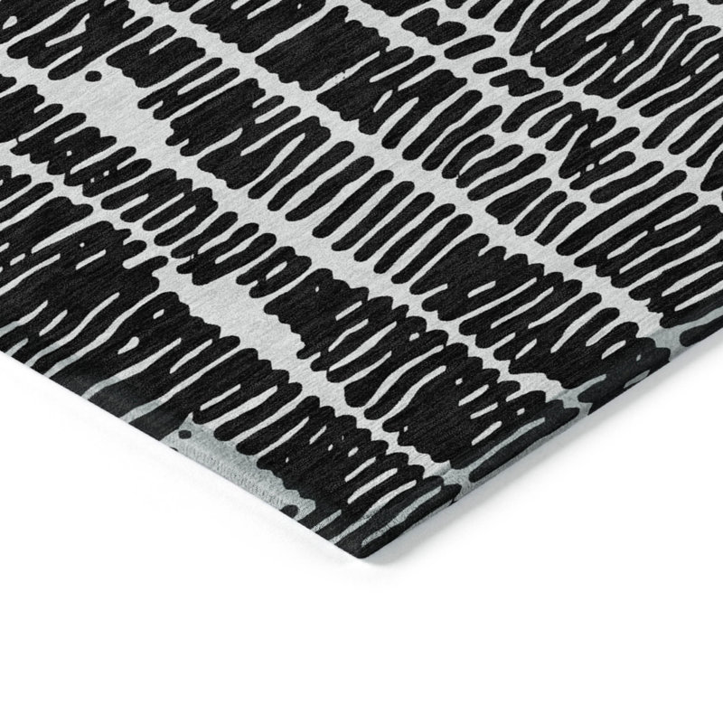 Tapis intérieur lavable abstrait 10 pi x 14 pi ivoire