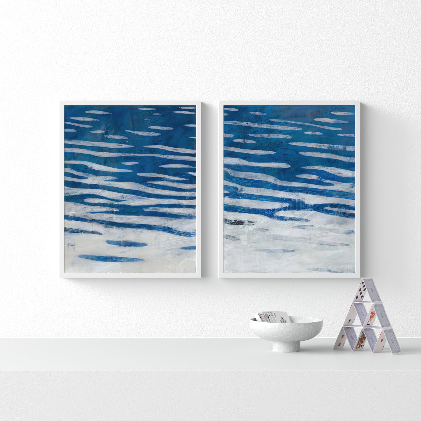 Radley "Oceanview" Print by Ivo Stoyanov, White Framed, 25" H x 40" W x 1.25" D