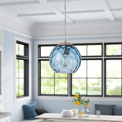 Winfred 1-Light Bule Finish Artist Adjustable Pendant Light Fixture