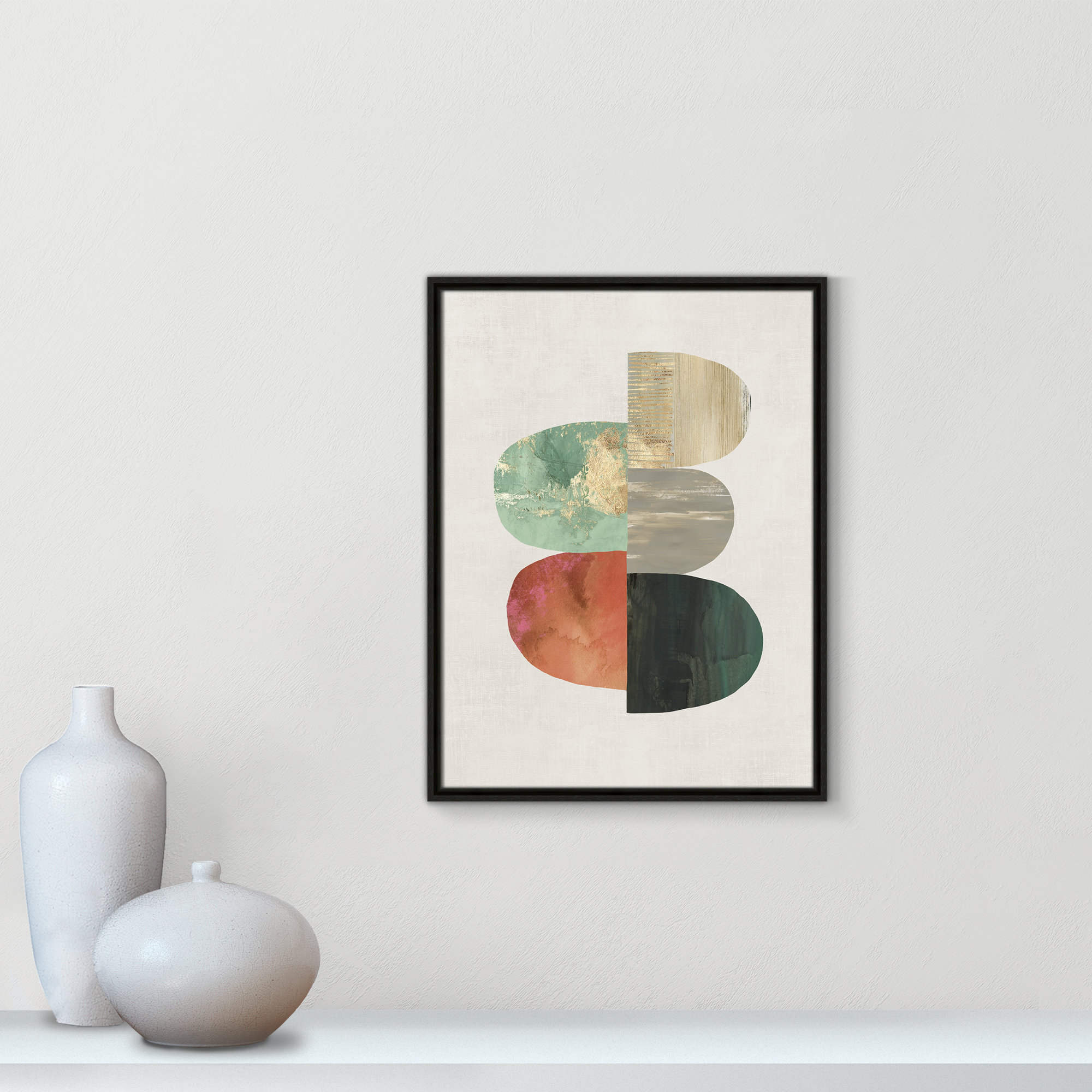 Evolving Energy I - Painting Print, 25.5" H x 19.5" W, Black, Picture Framed Canvas