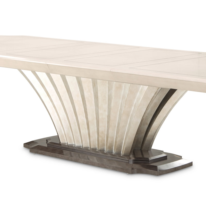 Fantosini Pedestal Dining Table - Silver Mist