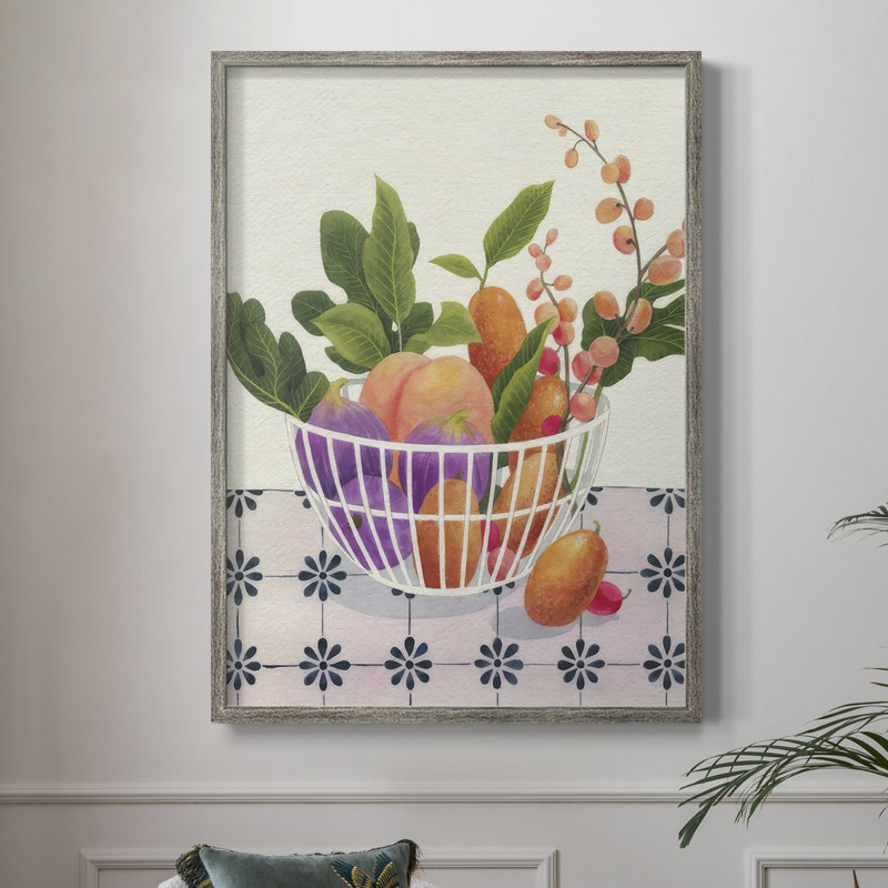 «Bright Fruit II», reproduction encadrée - bois massif, H 21 po x l 17 po