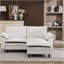 Canapé en L 70,87 po à deux tons en forme de L noir et blanc, canapé modulaire avec repose-pieds, assise profonde en chenille 2 places et coussin - parfait pour le salon, la chambre à coucher, un appartement