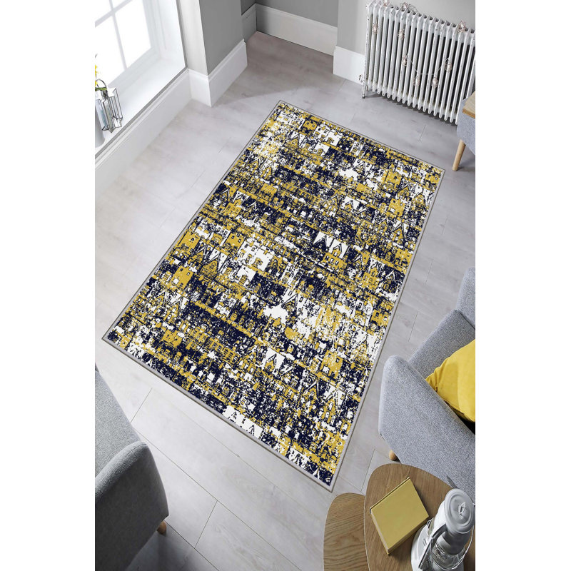 Premium Hall Carpet, 2.6 x 9.8 ft | 100% Polyester, 0.04 in Pile Height | Antibacterial & Non-Slip Underside | Machine Washable, 3D Digital Printing | Durable Woven Design for Living Room & Entryways