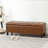 45" Tufted Faux Leather Storage Bench Ottoman For Living Room-1596714814