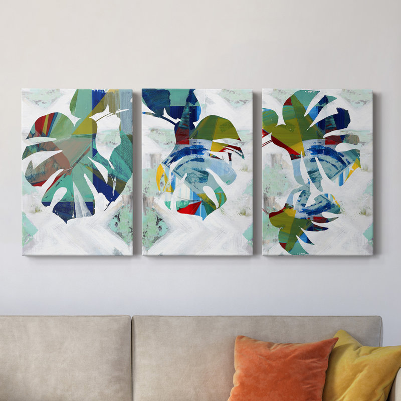 «Monstera I», reproduction d'art sur toile tendue, H 12 po x l 24 po x P 1 po
