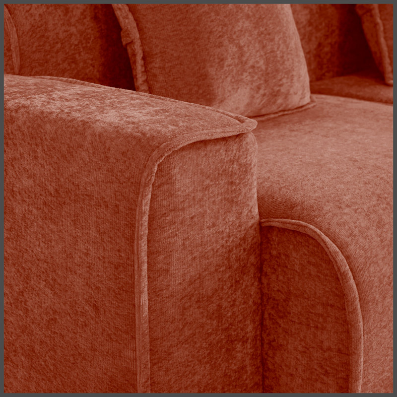 LSF&RSF Sofa Velvet- Red