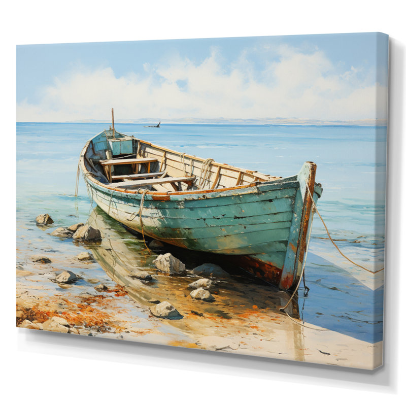 Boat Coastal Melody - Impressions encadrées, H 12 po x l 20 po x P 1 po, Toile tendue