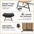 2-Person Outdoor Rocking Chair Set with Cushions and Ottomans-1430969164