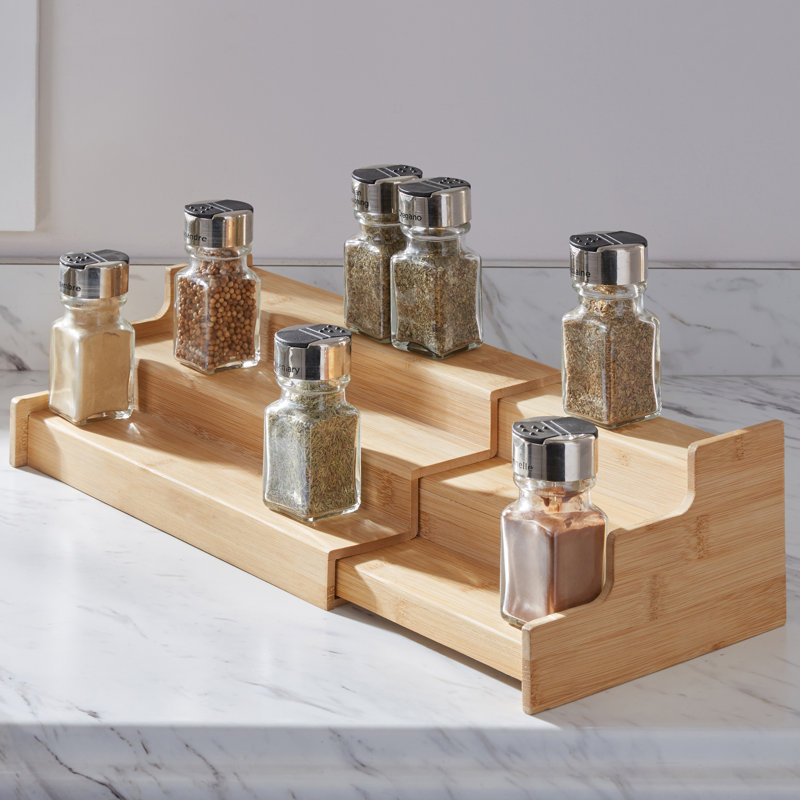 Prep & Savour Bamboo Expandable Spice Rack
