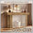 63'' Long Console Table, Farmhouse Entryway Table with Storage, Native Wood Grain Tree Scars, Wooden Rectangular Sofa Table Behind Couch for Entrance, Hallway, Living Room, Foyer (Natural Wood)